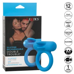 Double Trouble Rechargeable Vibrating Cock Ring by Cal Exotics