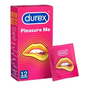 Durex Latex Clear Male Ribbed and Dotted Condoms 12 Pack