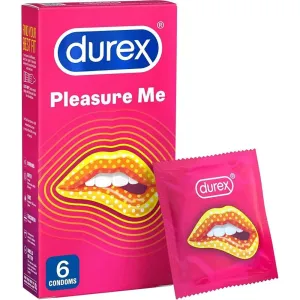 Durex Latex Clear Ribbed and Dotted Condoms 6 Pack