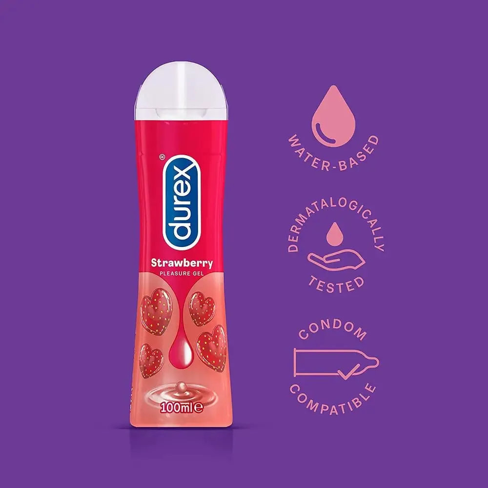 Durex Strawberry Flavoured Water-based Gel Lubricant 100ml
