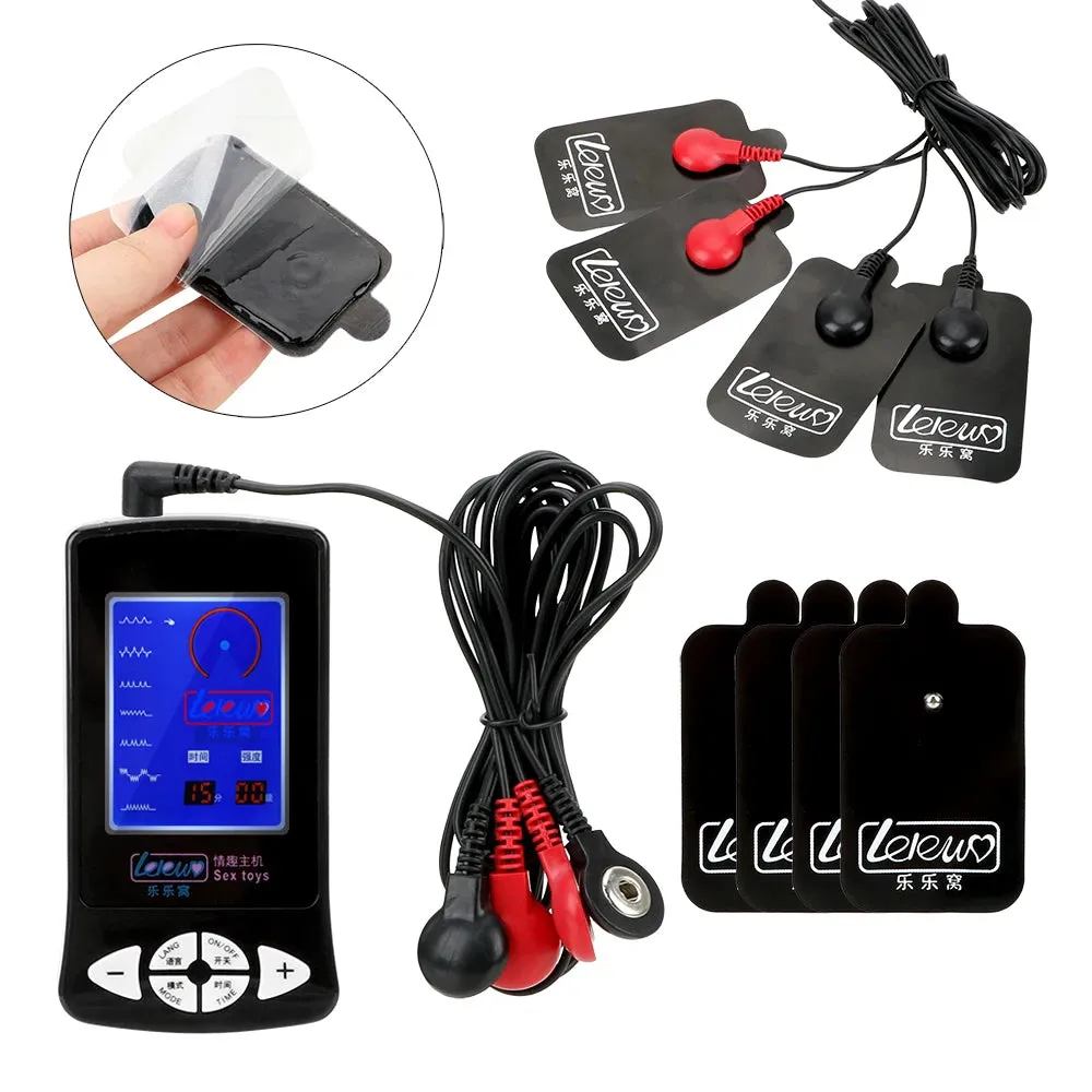 E-Stim Anal Plug Prostate Massager - Electrode Pad Shocking G Spot Anal Stimulation