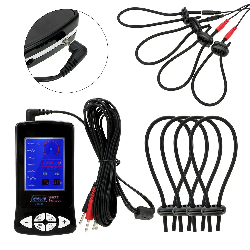 E-Stim Anal Plug Prostate Massager - Electrode Pad Shocking G Spot Anal Stimulation