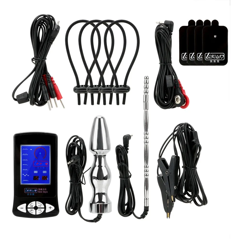 E-Stim Anal Plug Prostate Massager - Electrode Pad Shocking G Spot Anal Stimulation