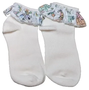 Easter Dinosaur Ruffle Socks
