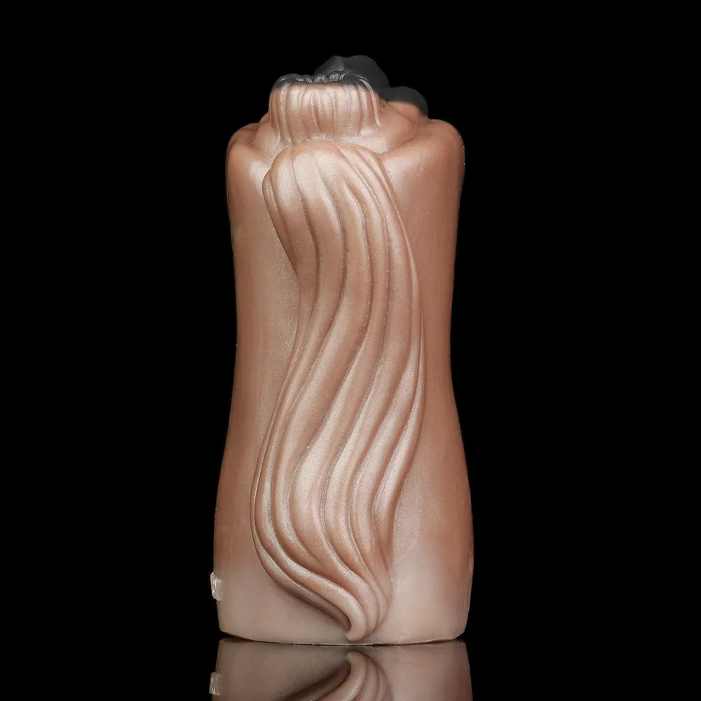 Ebony Horse Pussy Realistic Animal Sex - Silicone Pocket Masturbator Male Blowjob Stroker