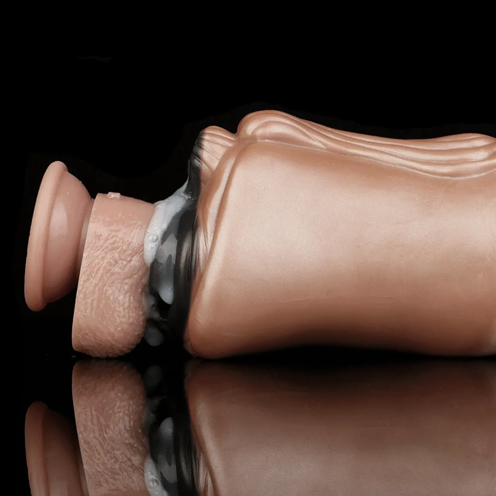 Ebony Horse Pussy Realistic Animal Sex - Silicone Pocket Masturbator Male Blowjob Stroker