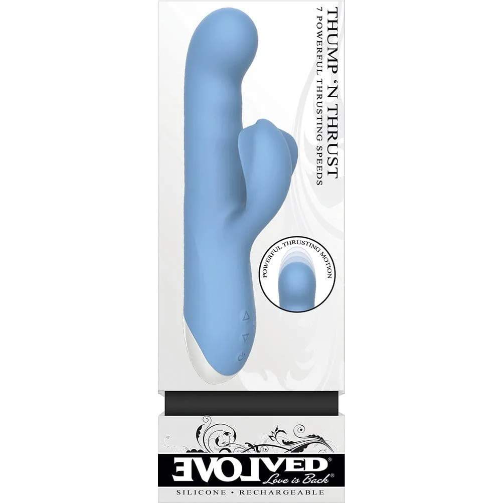 Evolved - Thump and Thrust Powerful Rabbit Vibrator (Blue)