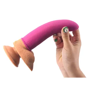 FAAK 2 Tone Dildo 7.8  | Premium Silicone | Suction Cup | Super Flexible Bend
