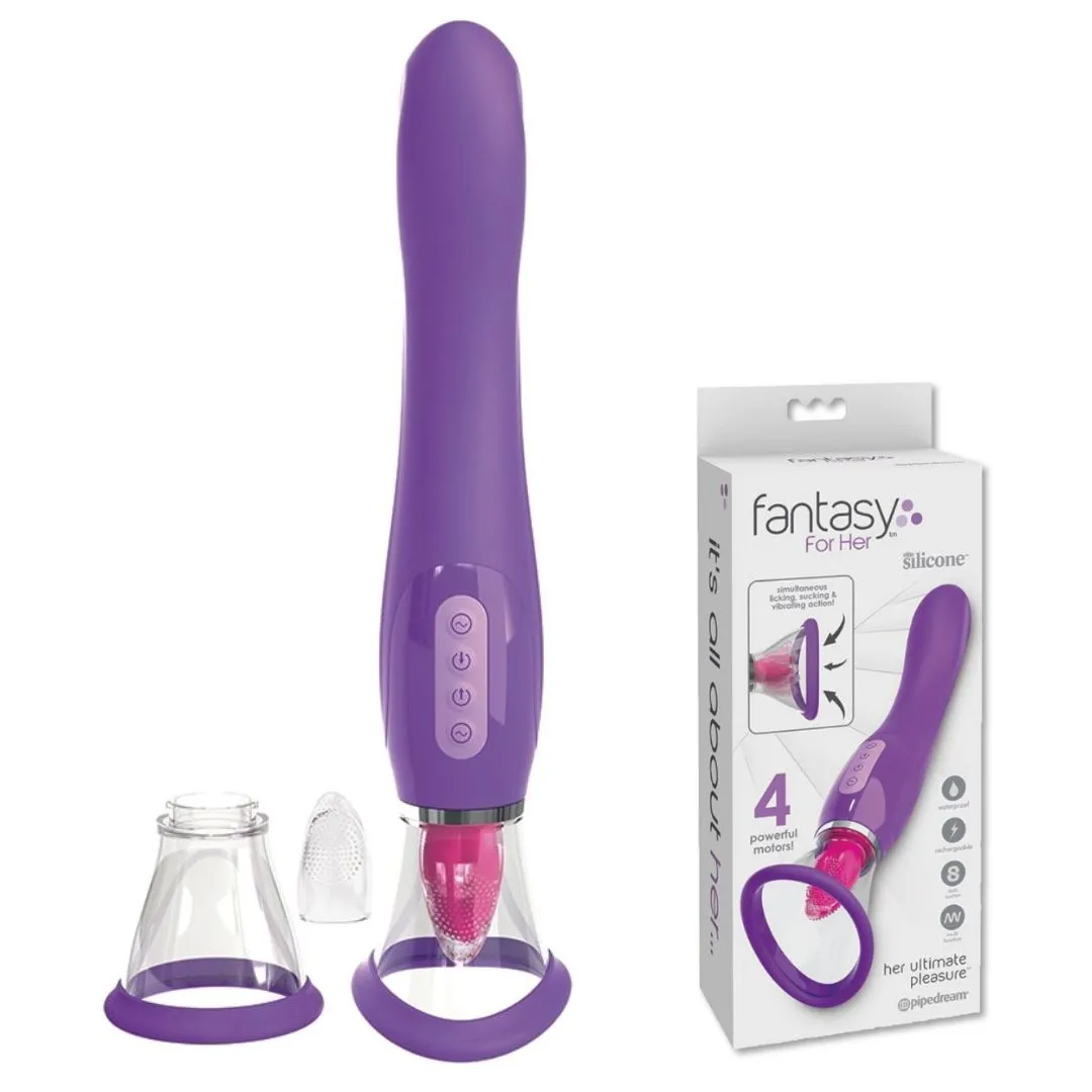 Fantasy For Her Her Ultimate Pleasure Licking & Sucking Sensation Vibrator