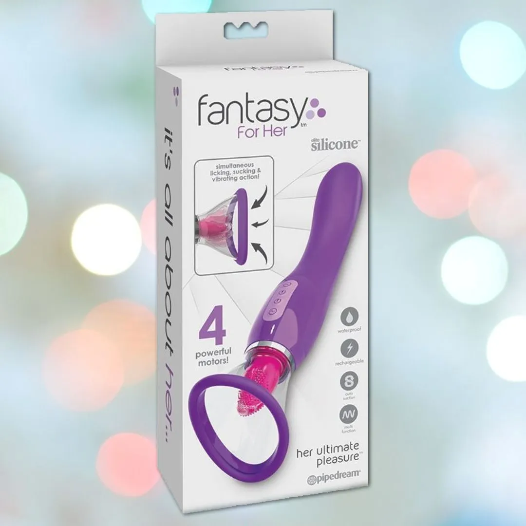 Fantasy For Her Her Ultimate Pleasure Licking & Sucking Sensation Vibrator