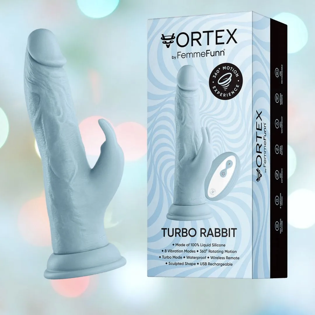 Femme Funn Wireless Turbo Rabbit Vibrator - Light Blue