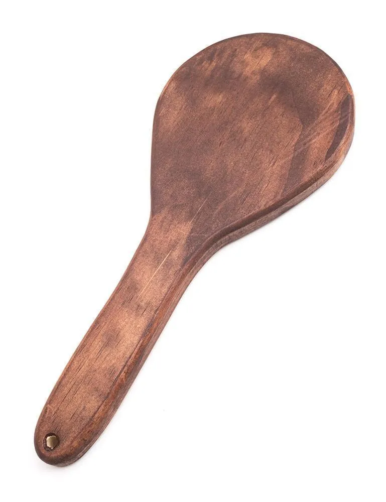 Floral Engraved Wood Spanking Paddle