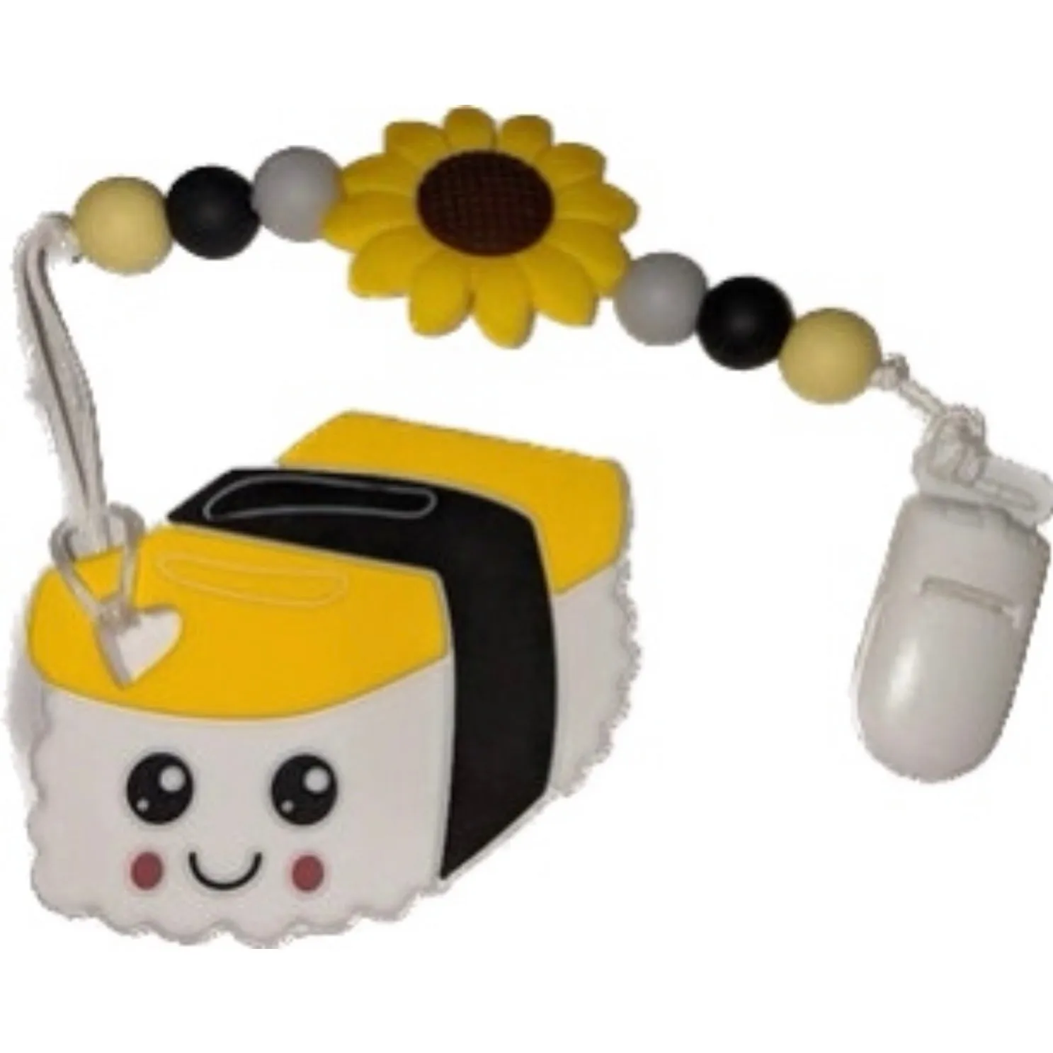 Food Sushi Silicone Teether Chewing Toy Pacifier Clip VARIETY