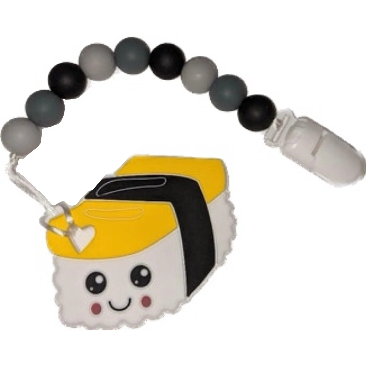 Food Sushi Silicone Teether Chewing Toy Pacifier Clip VARIETY