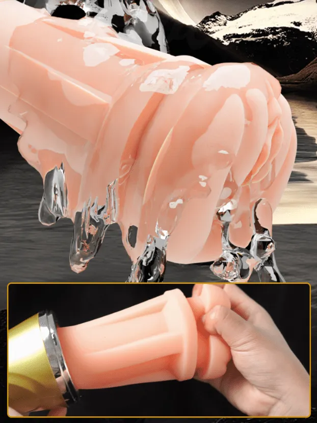 Galaku - Star Moon Double Hole Suction Stroker Masturbator Cup (Gold)