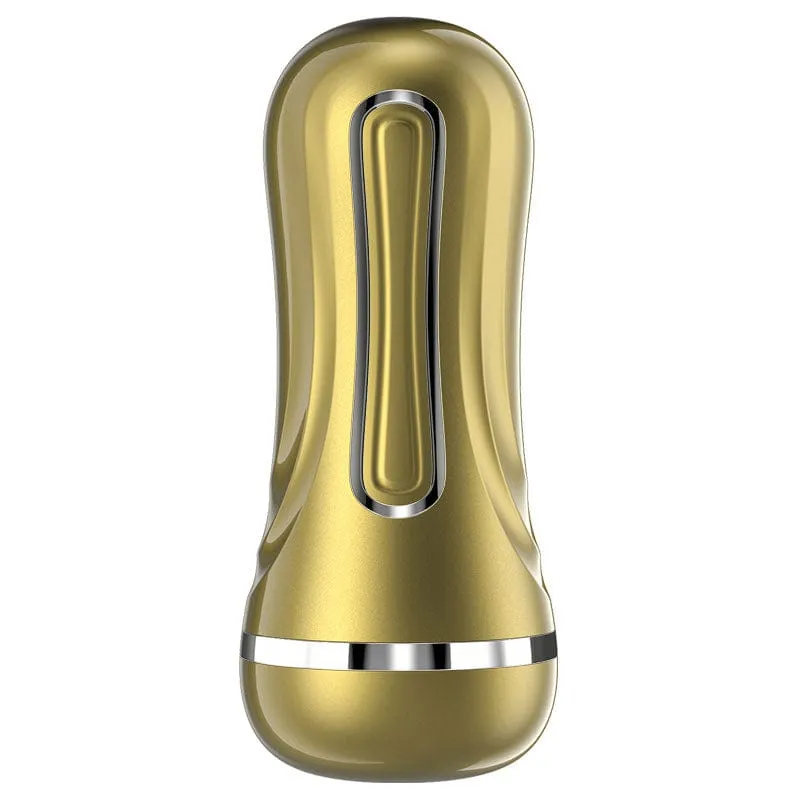 Galaku - Star Moon Double Hole Suction Stroker Masturbator Cup (Gold)