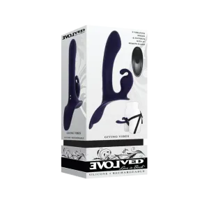 Giving Vibes Remote Control Strap On With Harness by Evolved