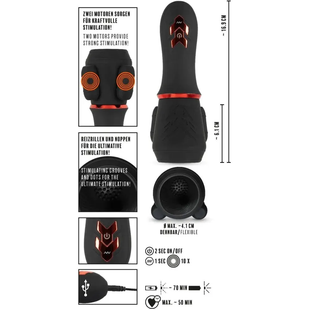 Glans Masturbator with 2 Motors by Rebel Men's Gear