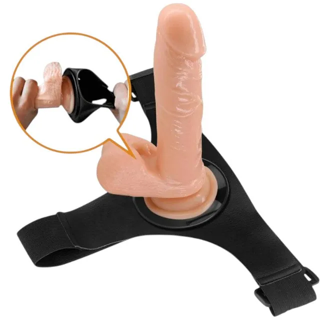 Ham Strap-On PRETTY LOVE universal cu dildo-HARNESS 20 CM.NATURAL