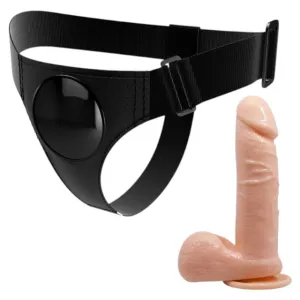 Ham Strap-On PRETTY LOVE universal cu dildo-HARNESS 20 CM.NATURAL