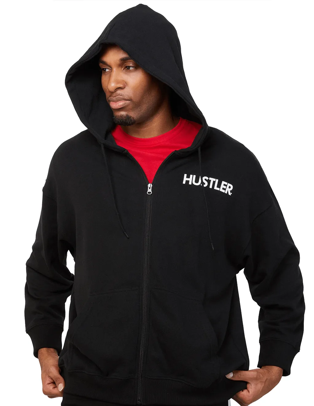 HUSTLER Classic Logo Zip Hoodie