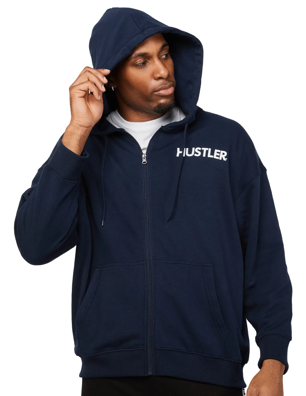 HUSTLER Classic Logo Zip Hoodie