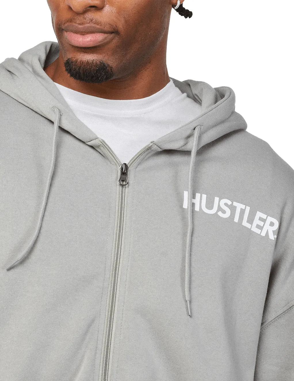 HUSTLER Classic Logo Zip Hoodie