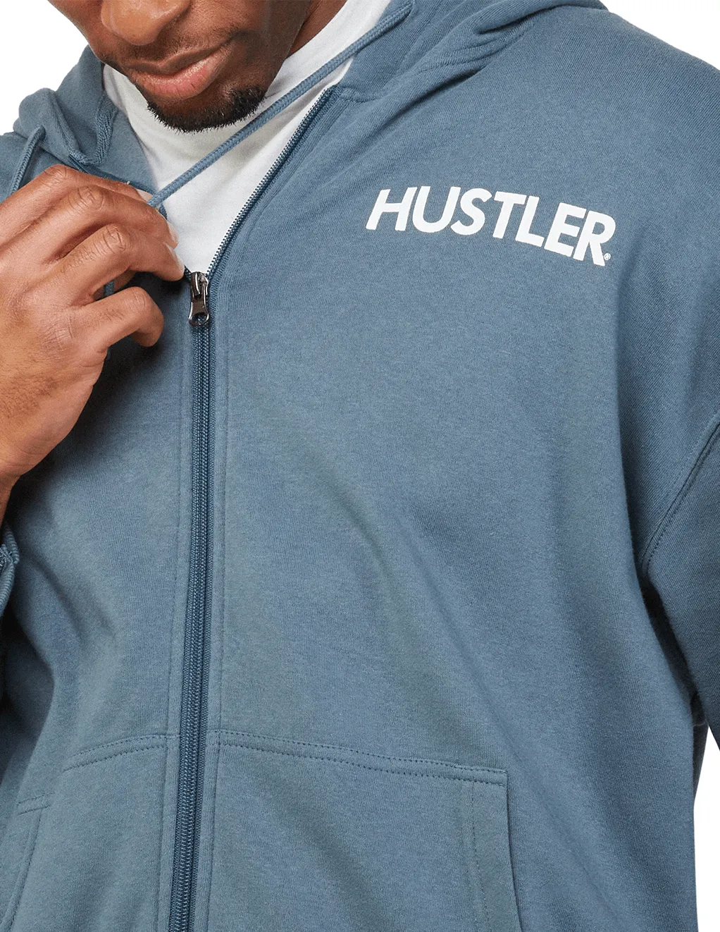 HUSTLER Classic Logo Zip Hoodie
