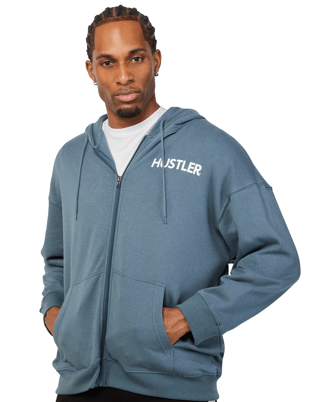 HUSTLER Classic Logo Zip Hoodie