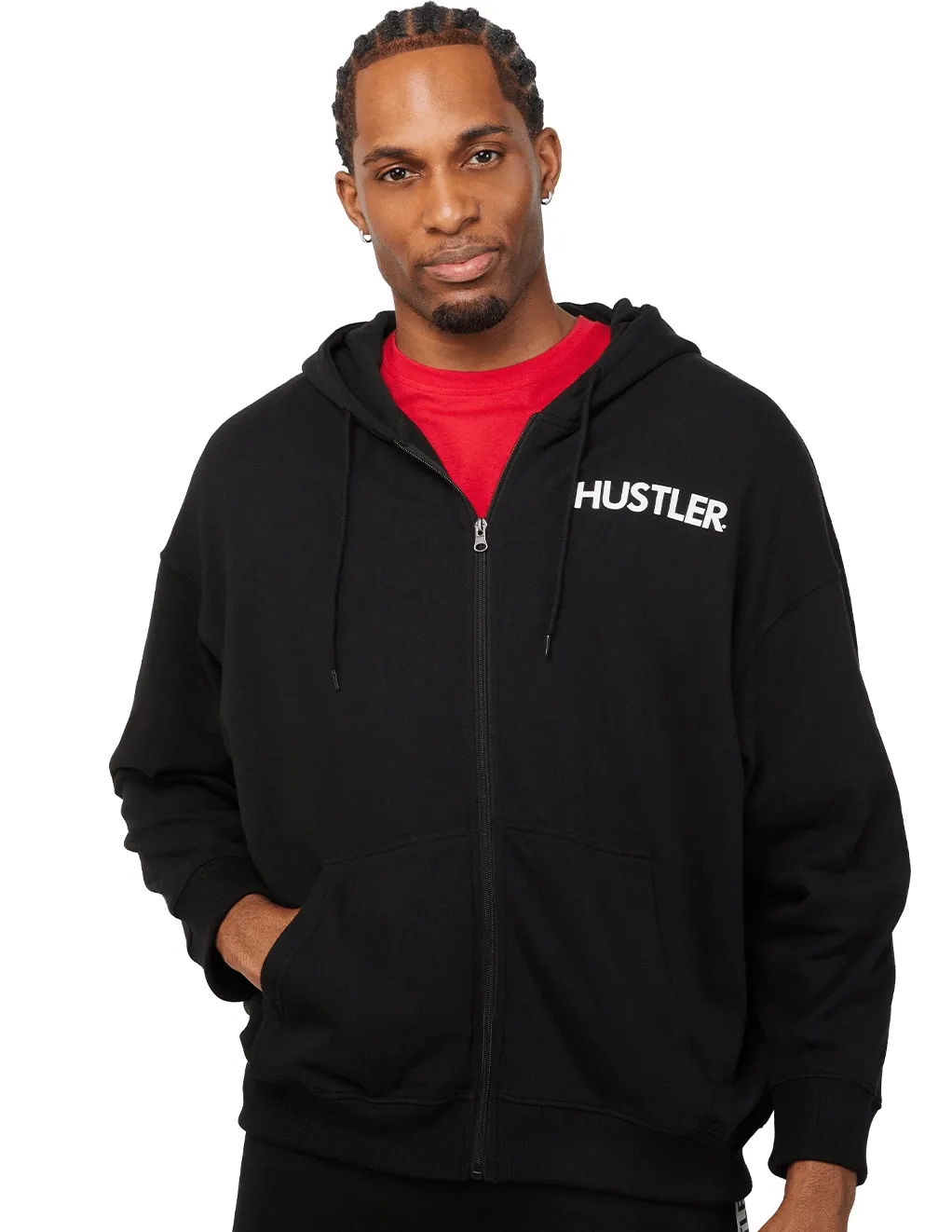 HUSTLER Classic Logo Zip Hoodie