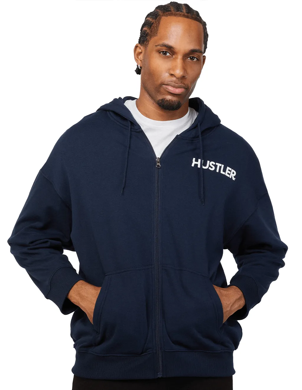 HUSTLER Classic Logo Zip Hoodie