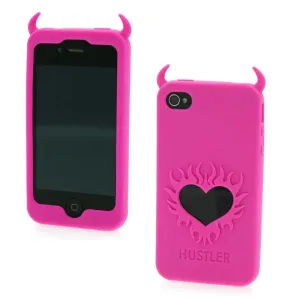 Hustler Silicone Bendable Iphone 4 and 4s Pink Horny Heart Case