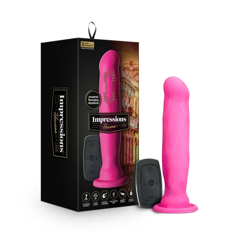 Impressions Havana Vibrating Dildo - Pink