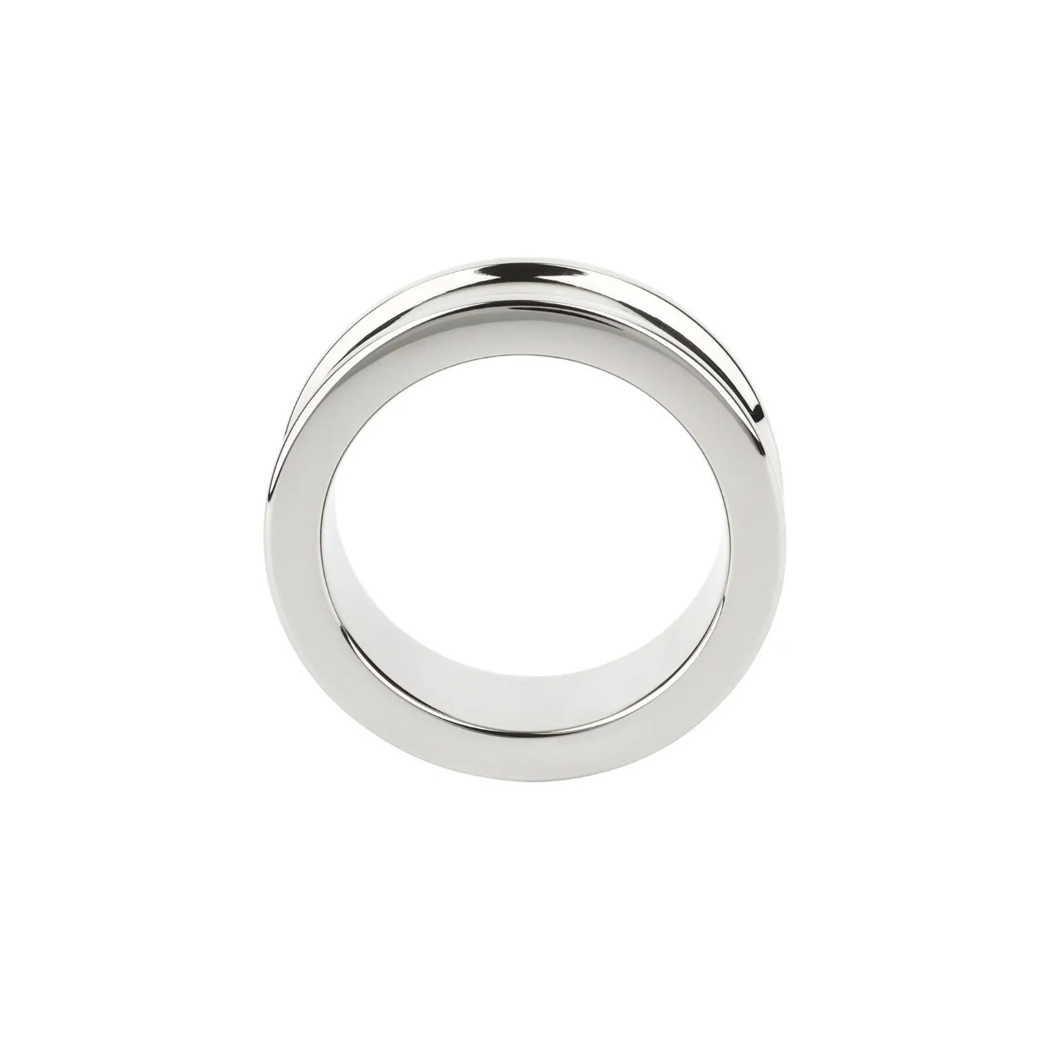 Inel pentru penis MR. STEEL The Imperator C-Ring. din oțel inoxidabil. diametru 4 cm (mic). argintiu