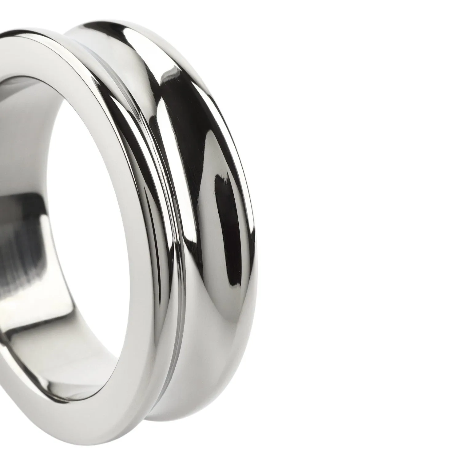 Inel pentru penis MR. STEEL The Imperator C-Ring. din oțel inoxidabil. diametru 4 cm (mic). argintiu