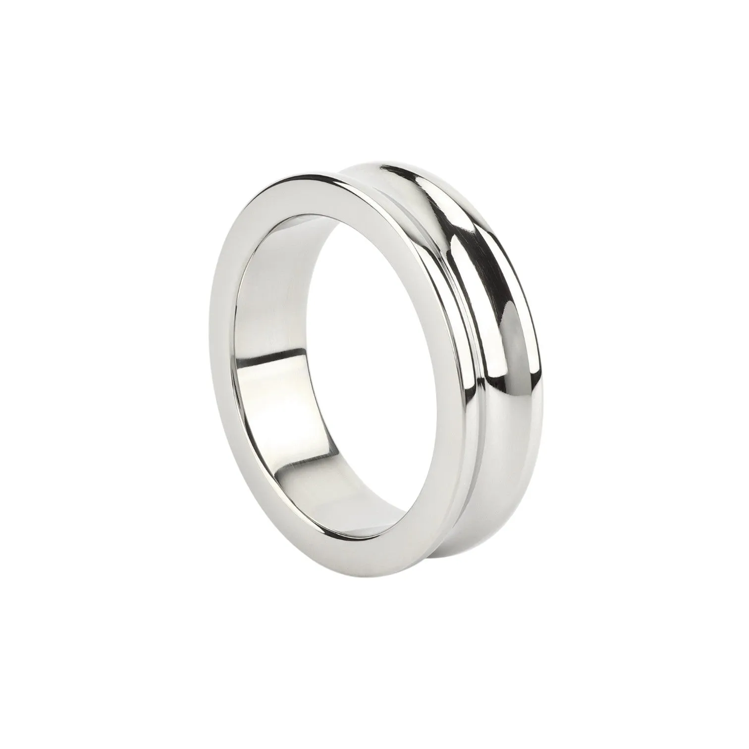 Inel pentru penis MR. STEEL The Imperator C-Ring. din oțel inoxidabil. diametru 4 cm (mic). argintiu