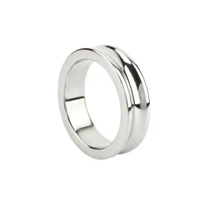 Inel pentru penis MR. STEEL The Imperator C-Ring. din oțel inoxidabil. diametru 4 cm (mic). argintiu