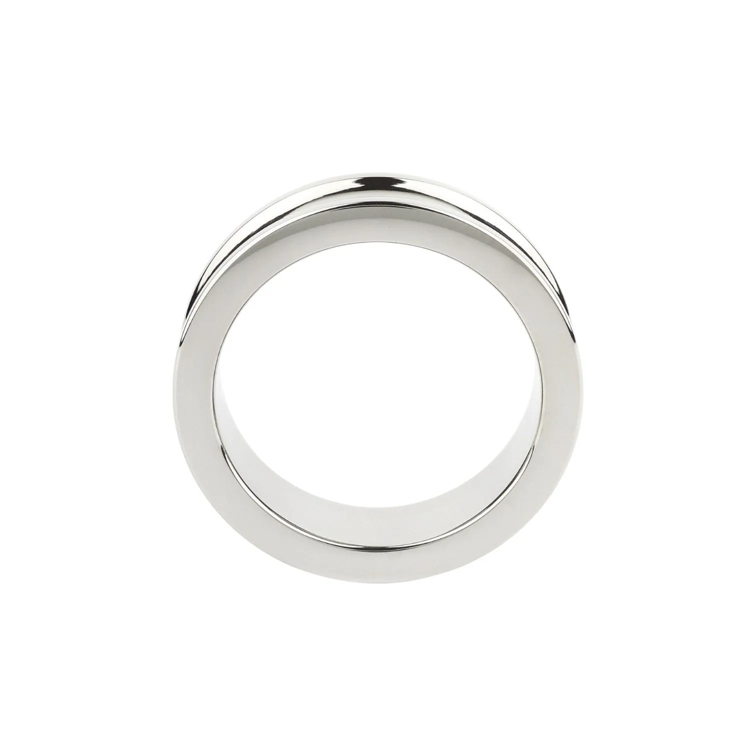 Inel pentru penis MR. STEEL The Imperator C-Ring. din oțel inoxidabil. diametru 4.5 cm (mare). argintiu