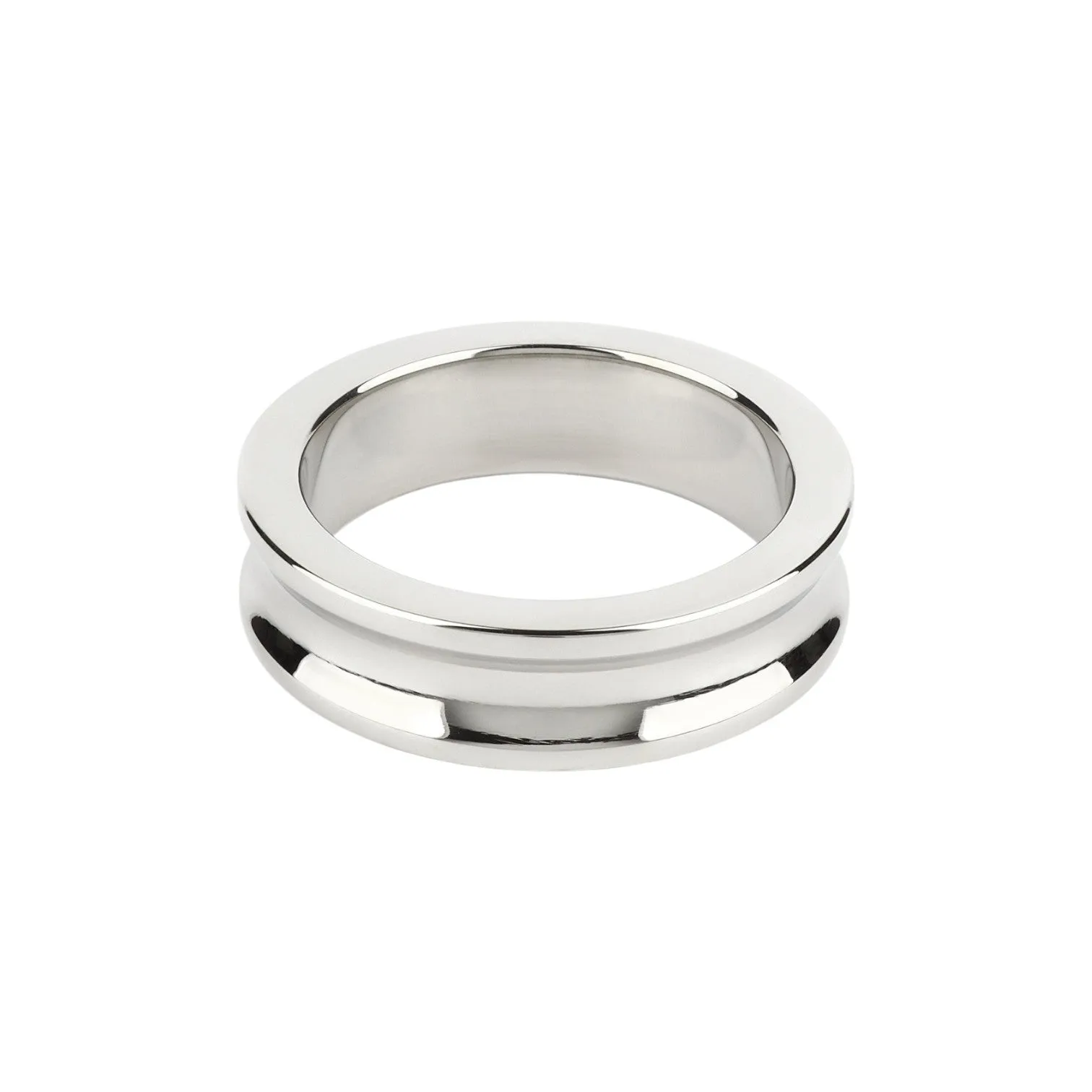Inel pentru penis MR. STEEL The Imperator C-Ring. din oțel inoxidabil. diametru 4.5 cm (mare). argintiu