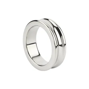 Inel pentru penis MR. STEEL The Imperator C-Ring. din oțel inoxidabil. diametru 4.5 cm (mare). argintiu