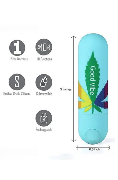 Jessi 420 10 Function Mini Rechargeable Bullet