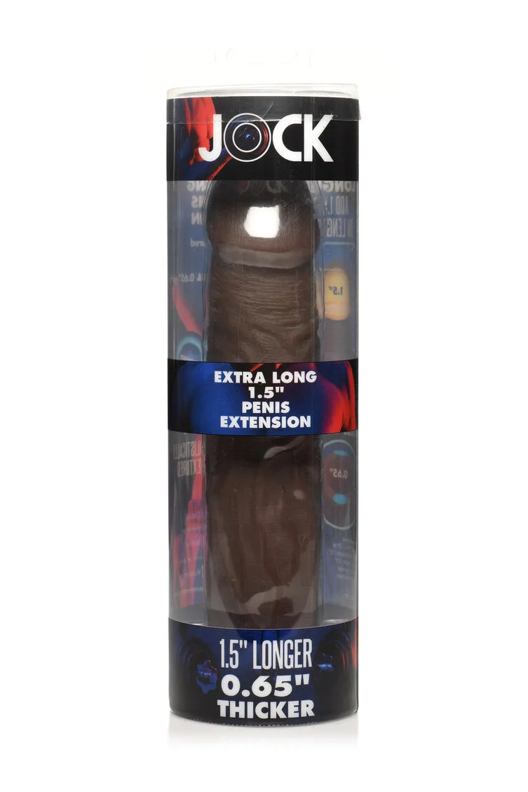 Jock Extra Long 1.5 Penis Extension Sleeve - Dark