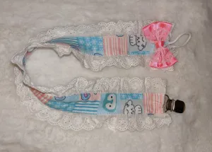 Lil Cuties Plush Ruffle Deluxe Pacifier Clip