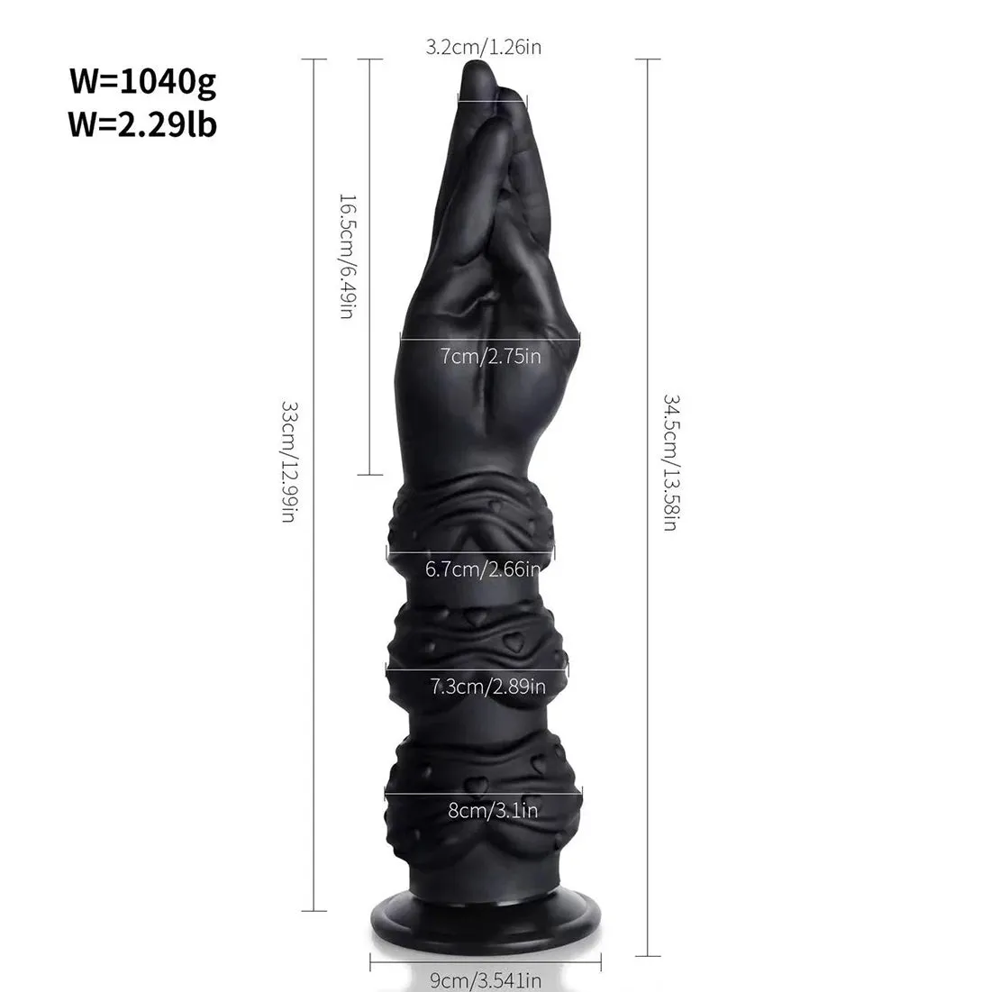 Long Giant Dildo Anal Plug - Hand Arm Silicone Anal Dilator Butt Plug G Spot Prostate Milking