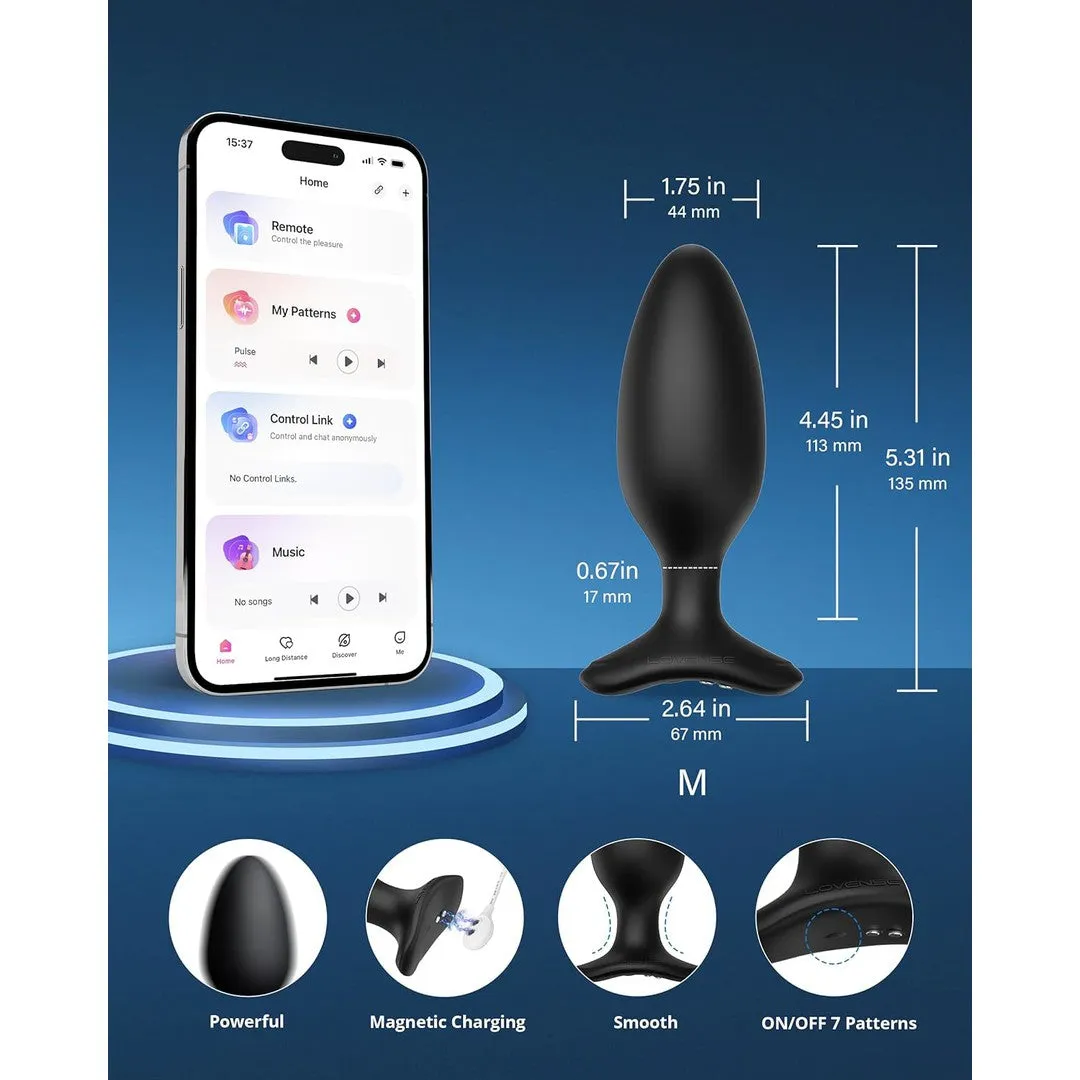 Lovense Hush 2 Vibrating Butt Plug - Medium