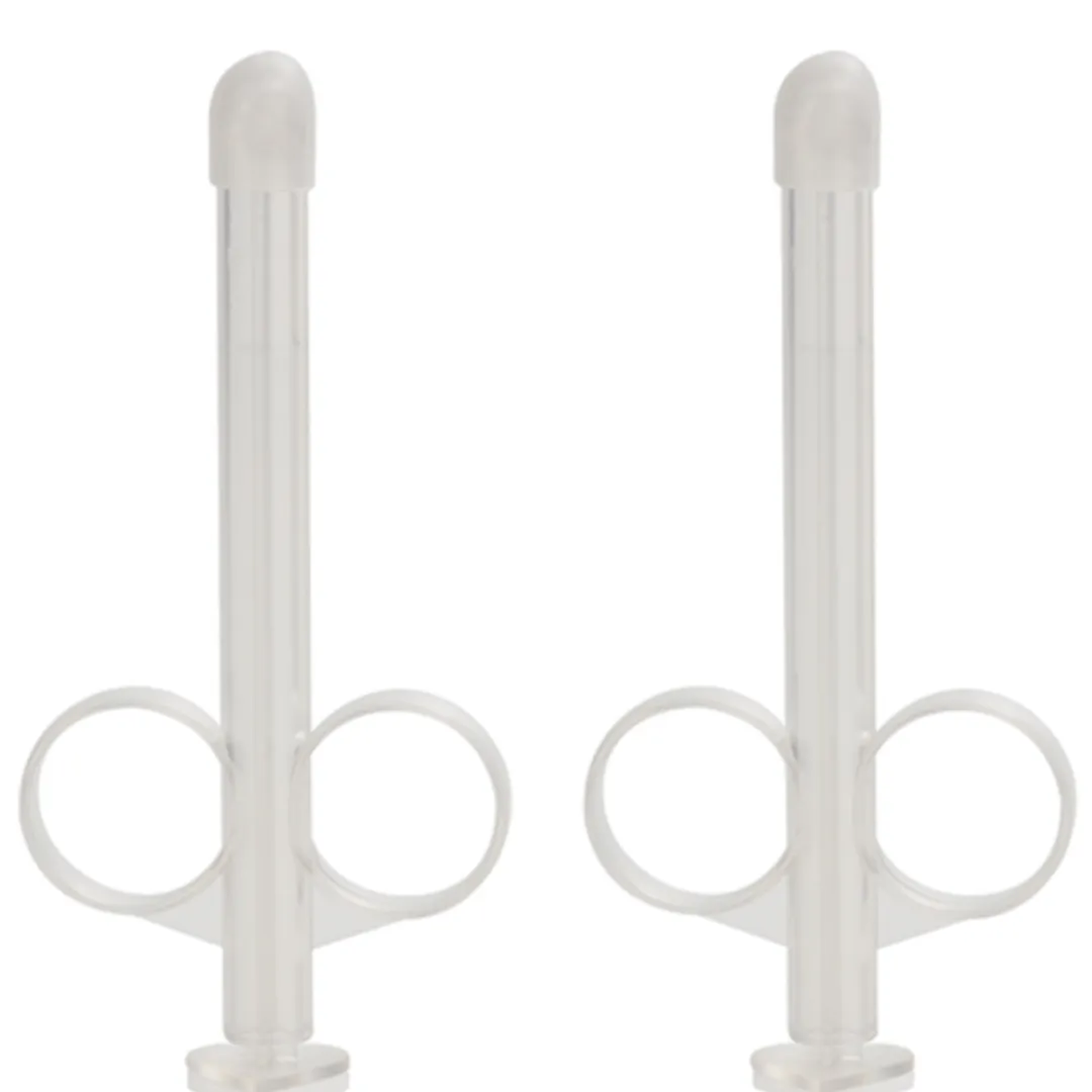 Lube Tube Lubricant Applicator Syringe Set of 2 -  Clear