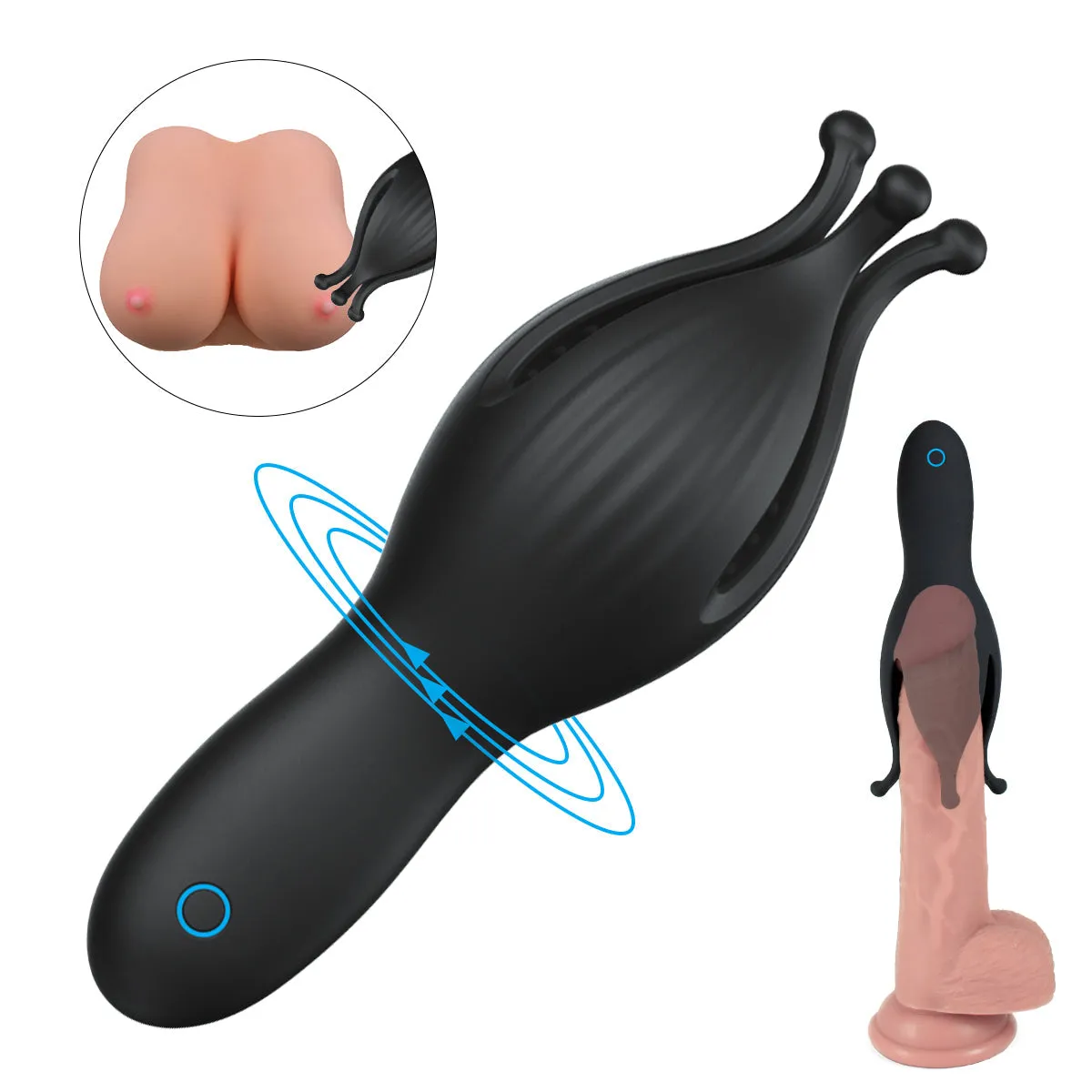 LustfulLemon - Penis Head Silicone Vibrator Stimulator