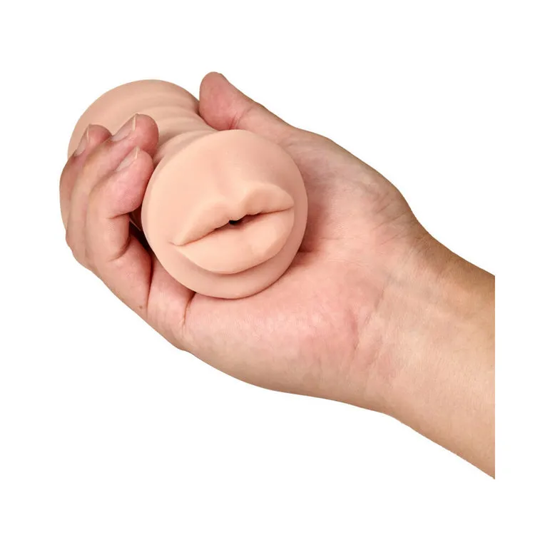 M For Men Angie Vibrating Mouth Masturbator - Vanilla