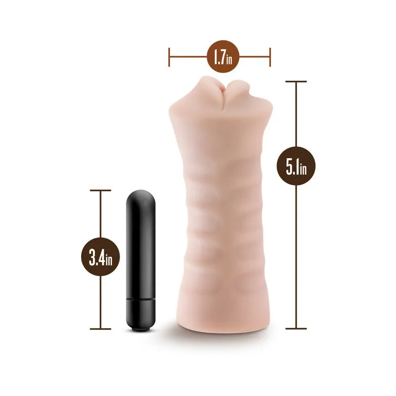 M For Men Angie Vibrating Mouth Masturbator - Vanilla