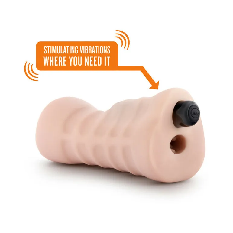 M For Men Angie Vibrating Mouth Masturbator - Vanilla